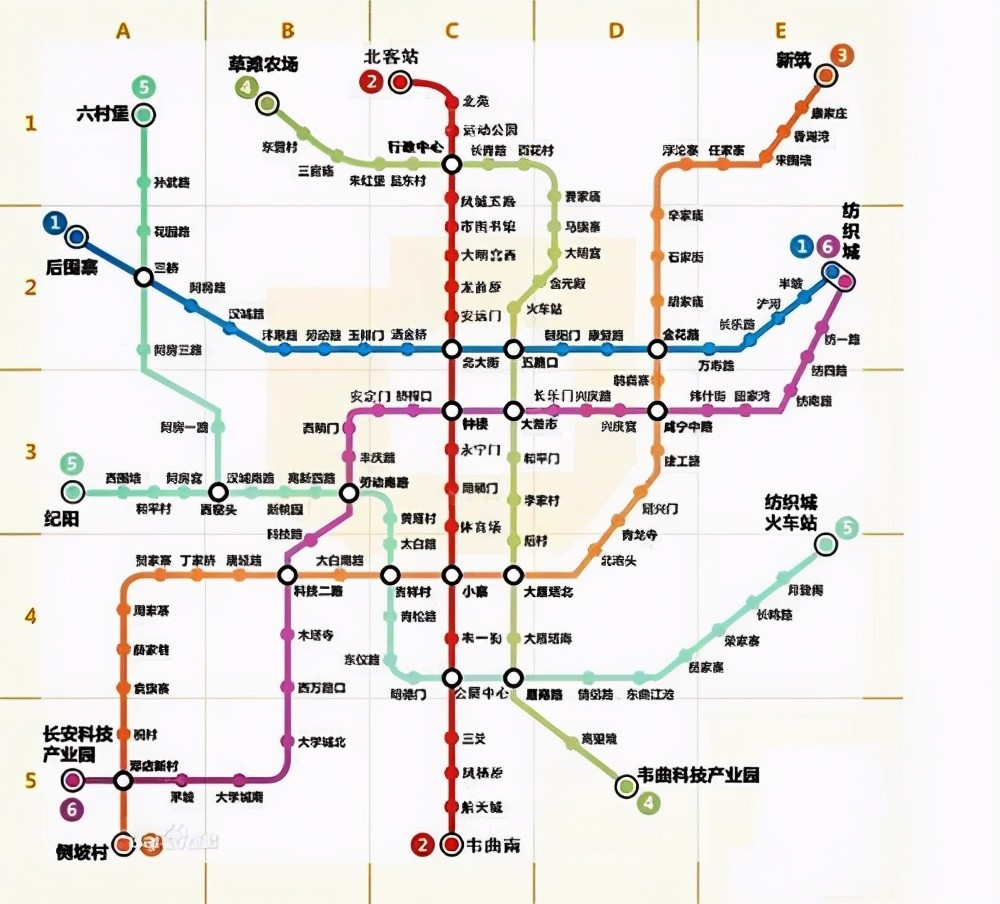 西安地铁12号线线路图最新版详解
