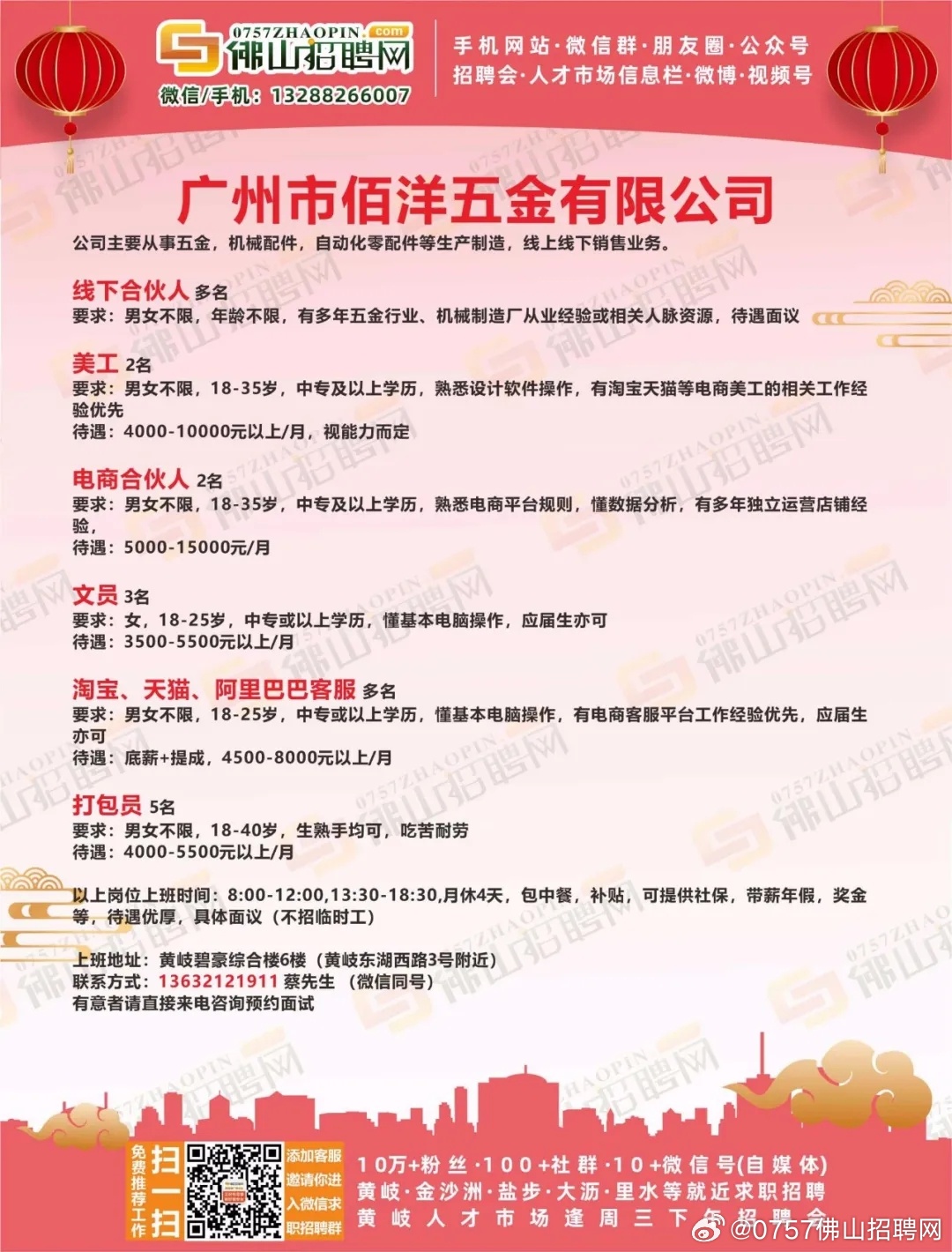 丹灶金沙最新招聘信息概览