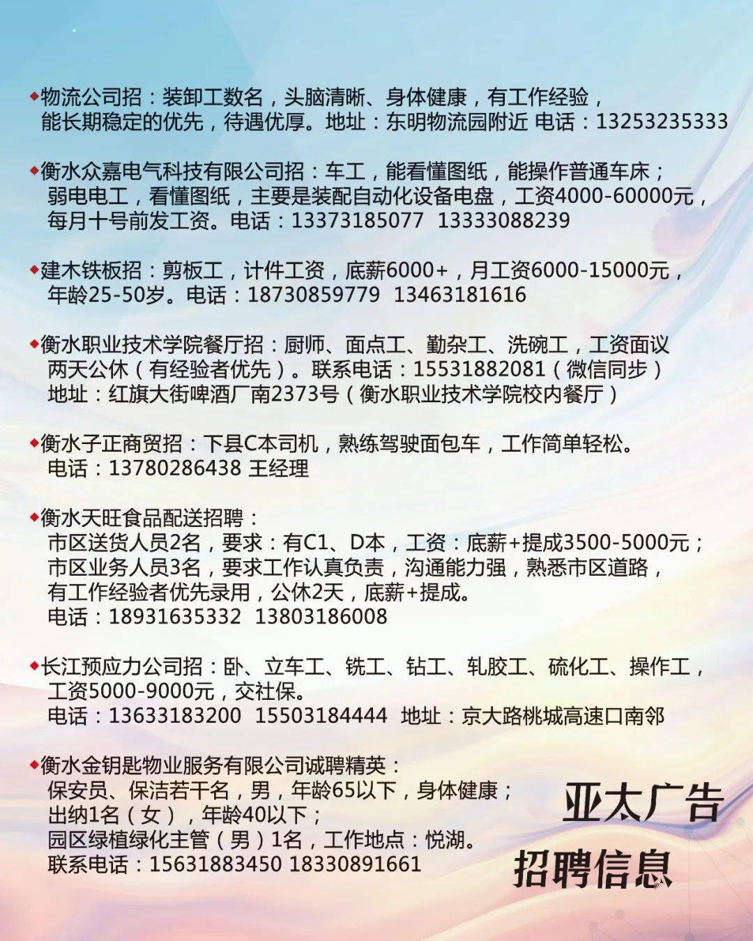 通州西集最新招聘信息概览