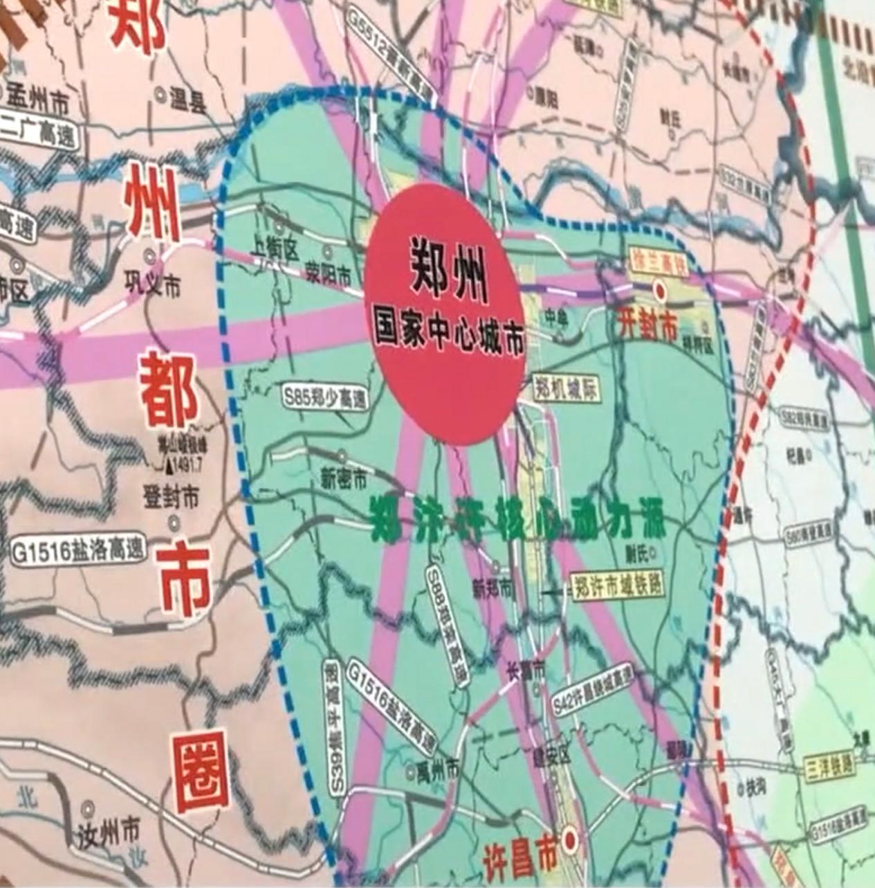 中牟县最新地图概览